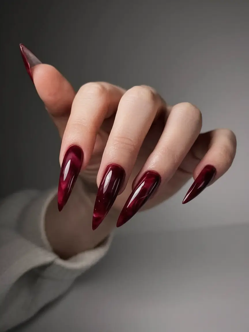 Fall Stiletto Nails 2025: Trendy Designs in Green, Orange, Matte & More