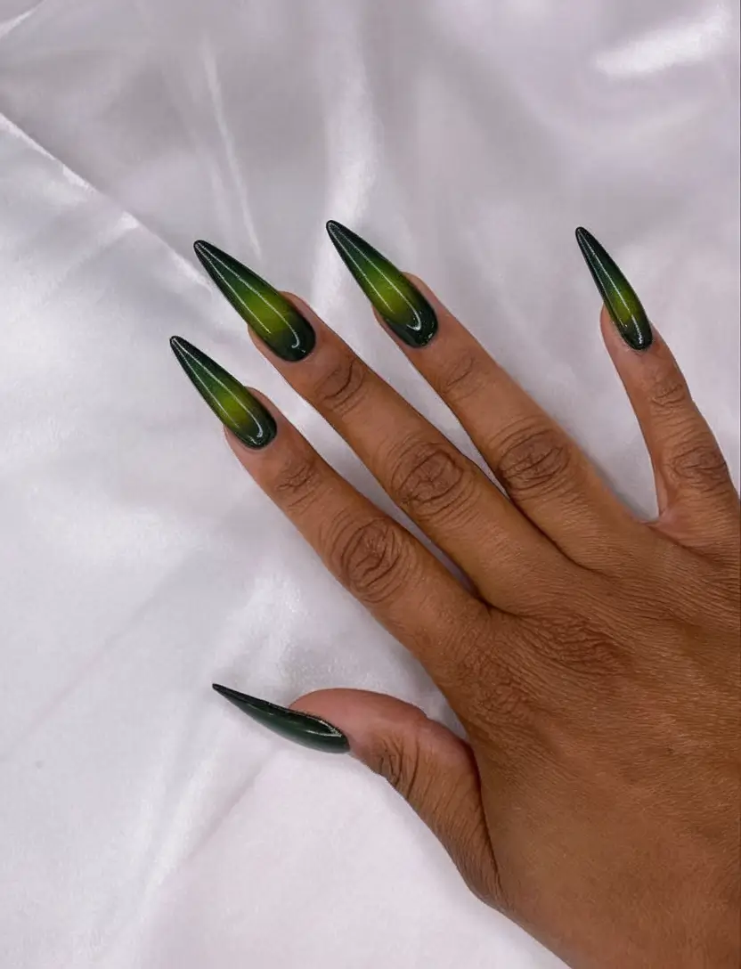 Fall Stiletto Nails 2025: Trendy Designs in Green, Orange, Matte & More