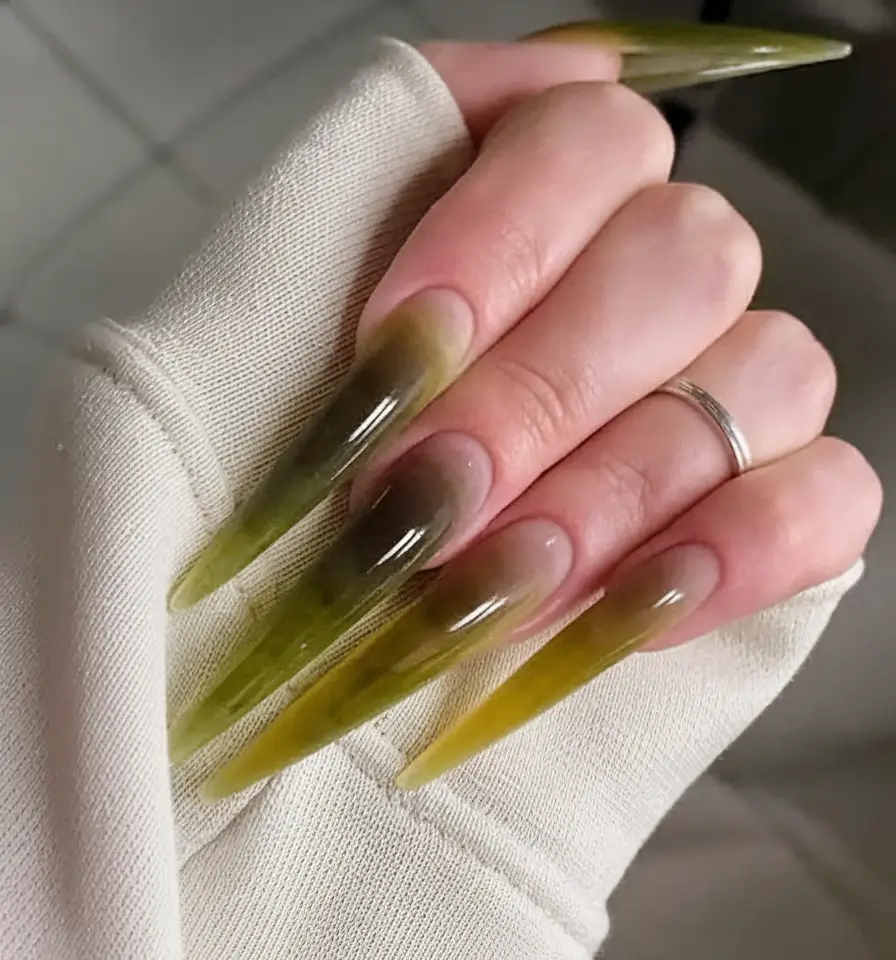 Fall Stiletto Nails 2025: Trendy Designs in Green, Orange, Matte & More