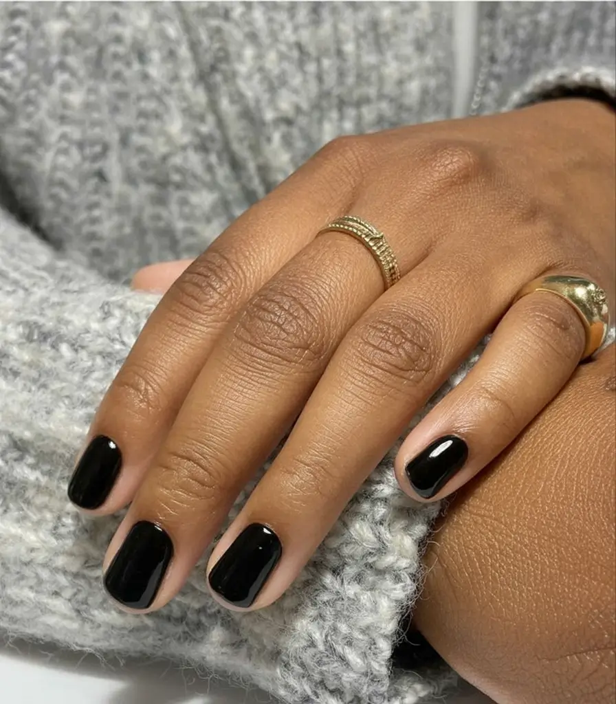 Black Fall Nails 2025: 27 Inspiring Designs for Almond, Square & Short Nails This Season