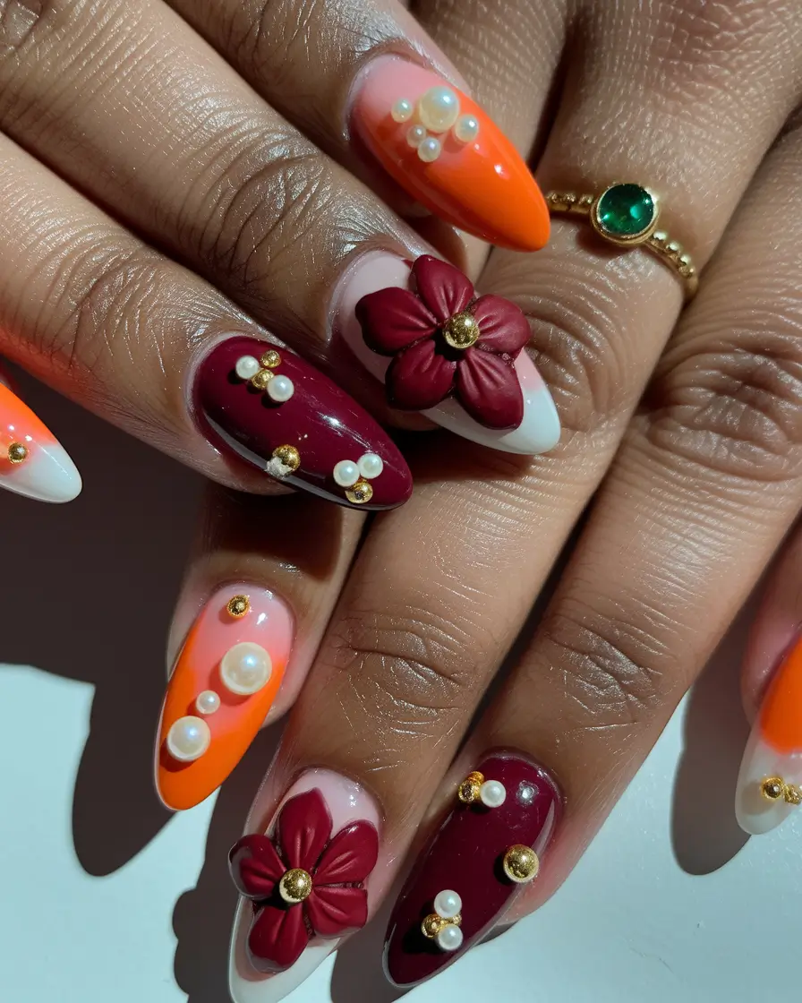 Fall 3D Nail Art 2025: The Most Creative Autumn Nail Designs with 3D Details