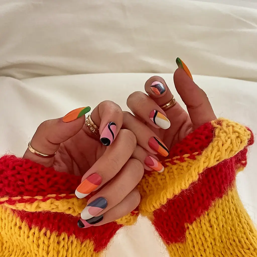 Fall Color-Block Nails 2025: Trendy Manicure Ideas for Bold Autumn Style