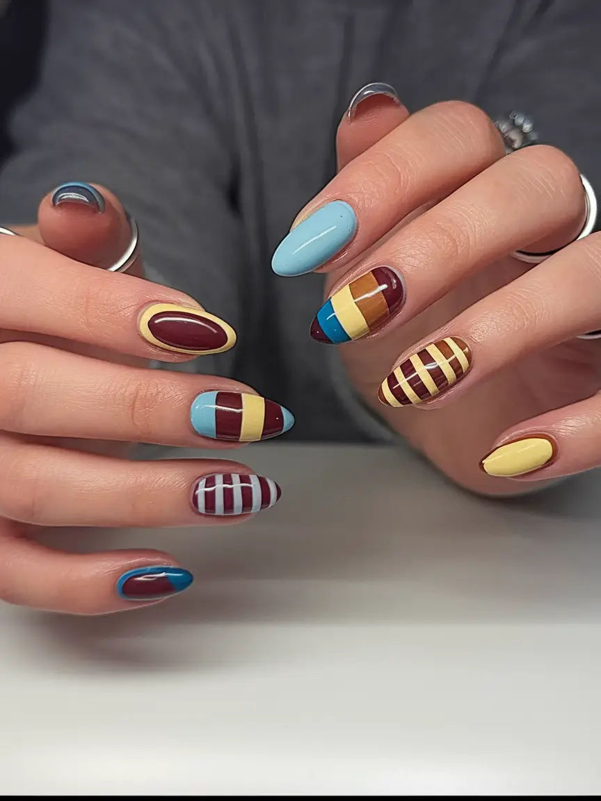 Fall Color-Block Nails 2025: Trendy Manicure Ideas for Bold Autumn Style