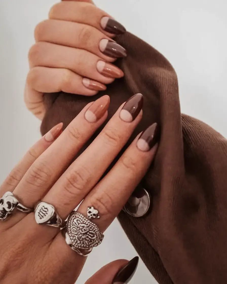 Fall Manicure Ideas 2025 – Almond, Chrome, French Tip & Short Nail Designs for Autumn