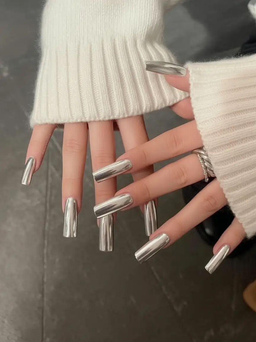 Long Fall Nails Trends 2025 – Acrylic, Almond & Coffin Ideas