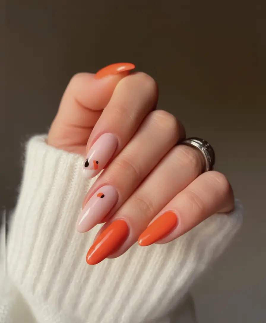 Long Fall Nails Trends 2025 – Acrylic, Almond & Coffin Ideas