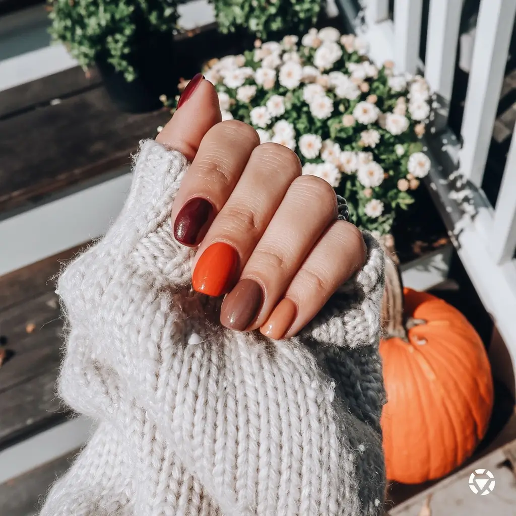 Round Fall Nails 2025: Best Designs and Colors for the Season