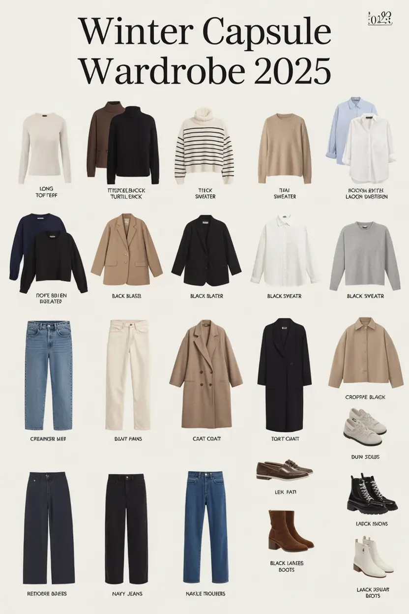 Winter Capsule Wardrobe Ideas 2025 / 2026: Timeless, Effortless & Chic Outfits for Every Occasion