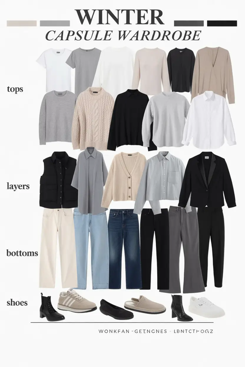 Winter Capsule Wardrobe Ideas 2025 / 2026: Timeless, Effortless & Chic Outfits for Every Occasion