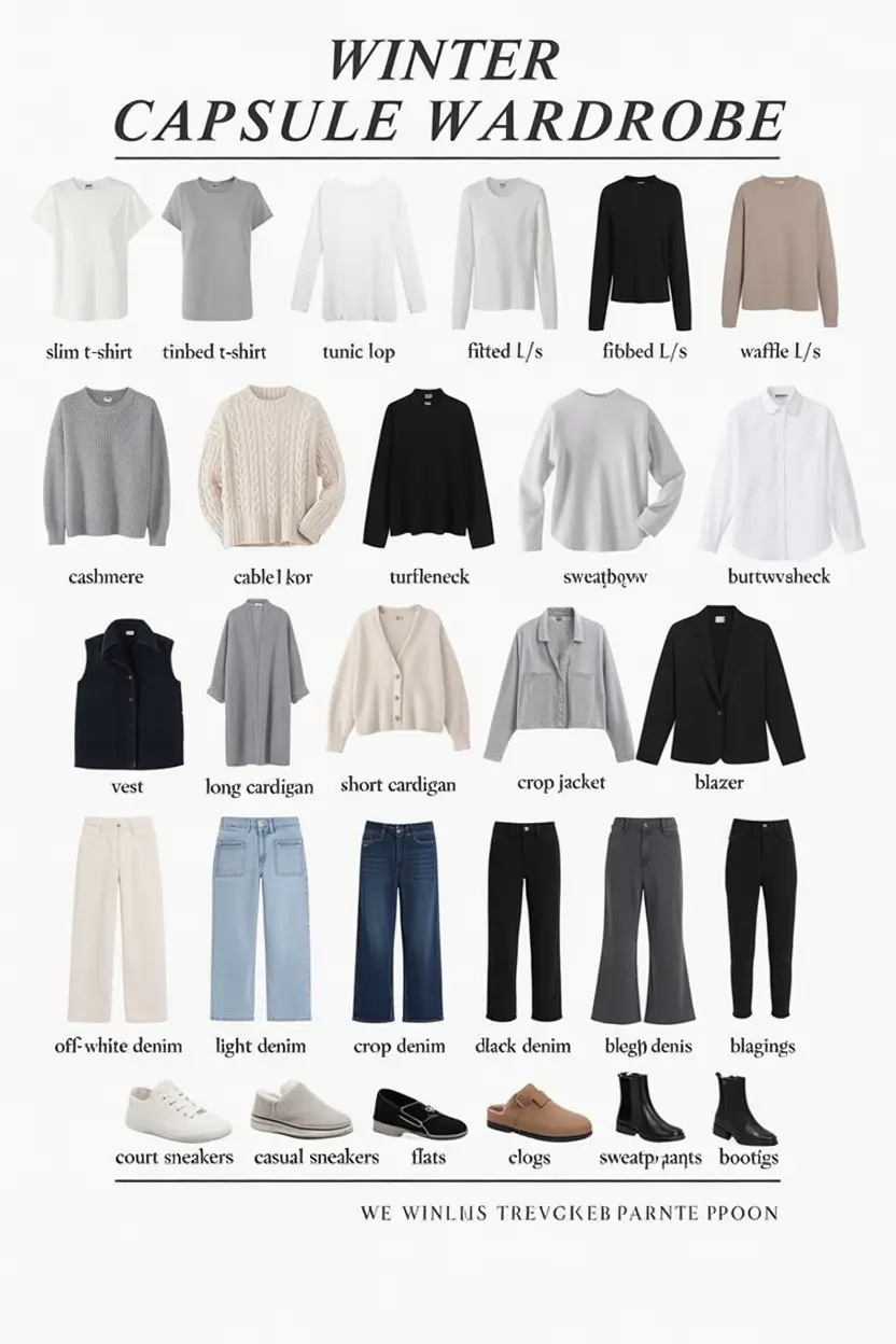 Winter Capsule Wardrobe Ideas 2025 / 2026: Timeless, Effortless & Chic Outfits for Every Occasion