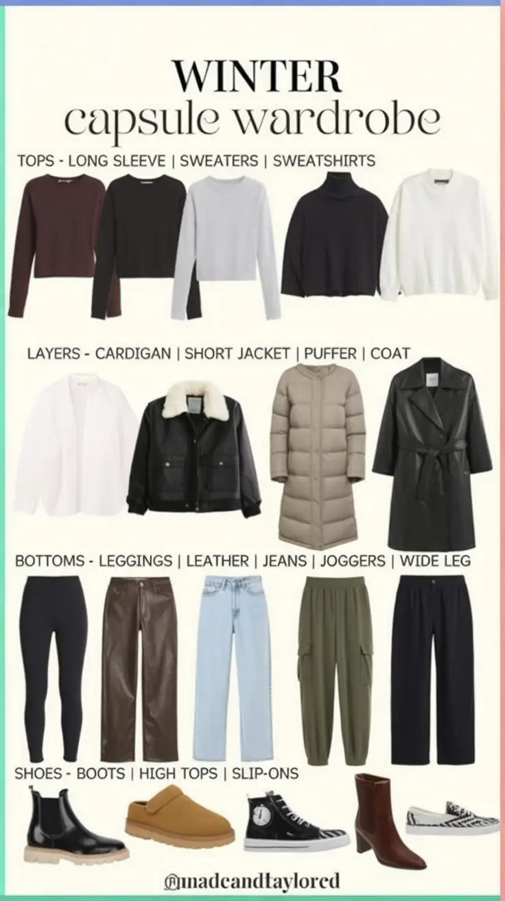 Winter Capsule Wardrobe Ideas 2025 / 2026: Timeless, Effortless & Chic Outfits for Every Occasion