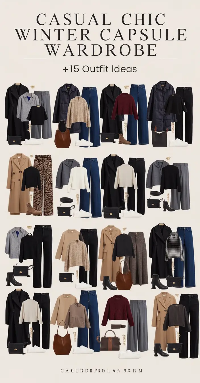 Winter Capsule Wardrobe Ideas 2025 / 2026: Timeless, Effortless & Chic Outfits for Every Occasion