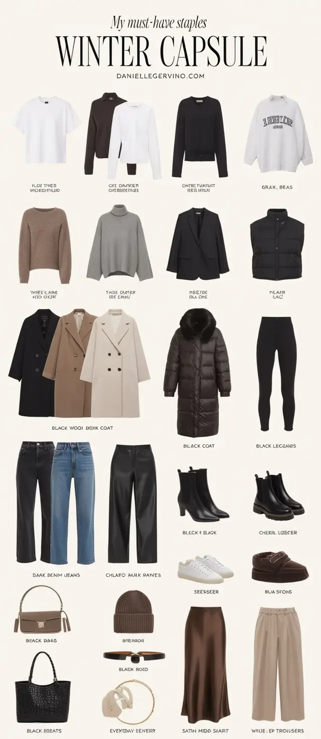 Winter Capsule Wardrobe Ideas 2025 / 2026: Timeless, Effortless & Chic Outfits for Every Occasion