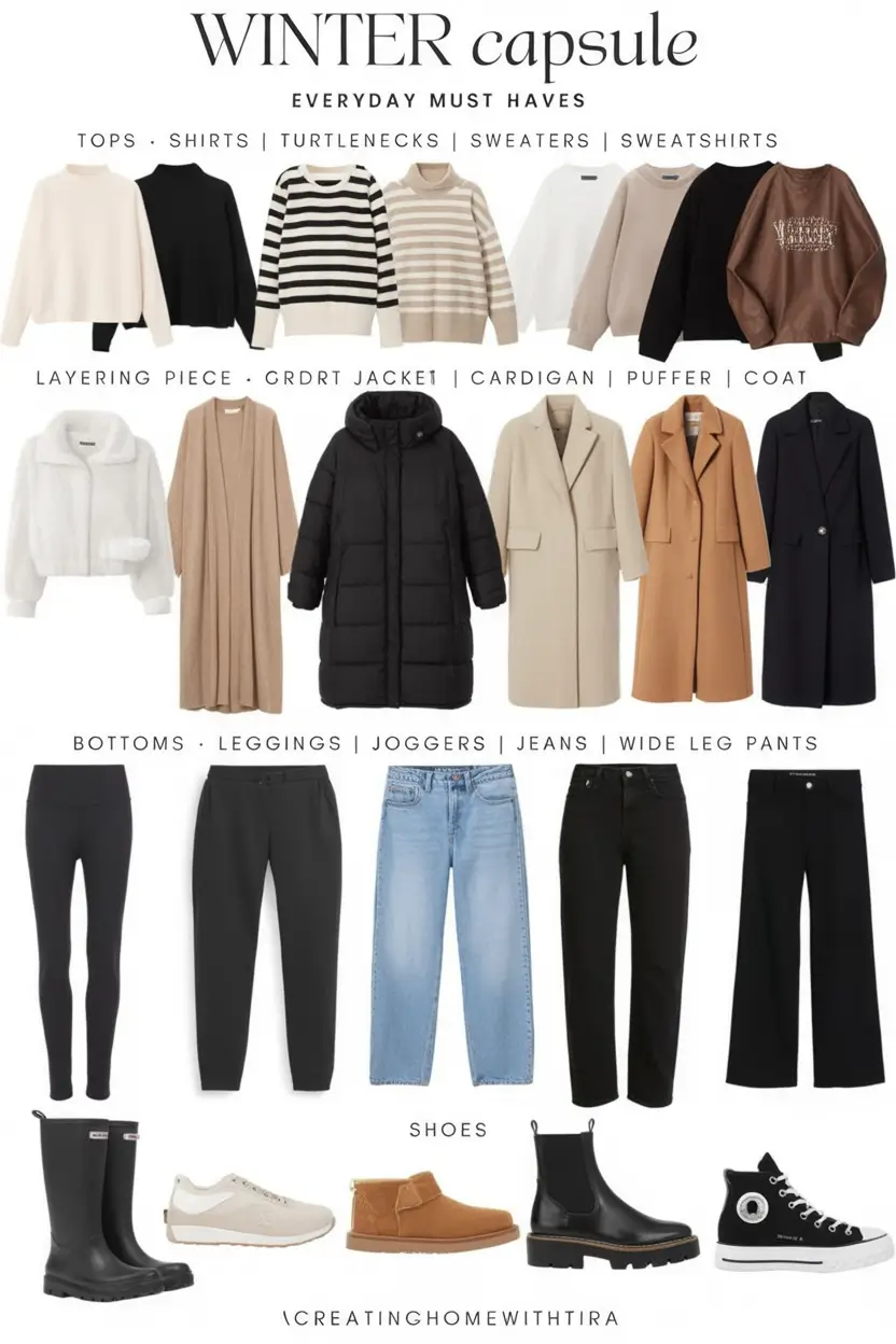 Winter Capsule Wardrobe Ideas 2025 / 2026: Timeless, Effortless & Chic Outfits for Every Occasion