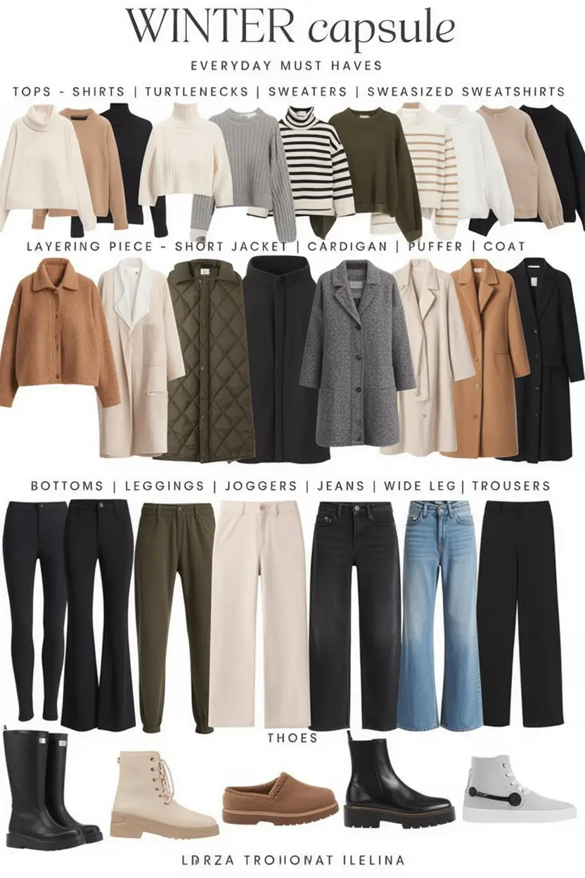 Winter Capsule Wardrobe Ideas 2025 / 2026: Timeless, Effortless & Chic Outfits for Every Occasion