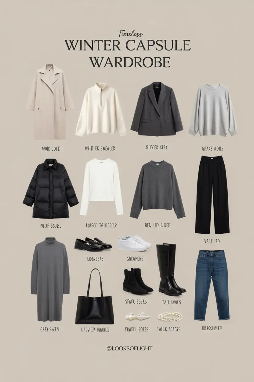 Chic Capsule Wardrobe Outfits 2026 — Minimalist & Seasonal Style Ideas