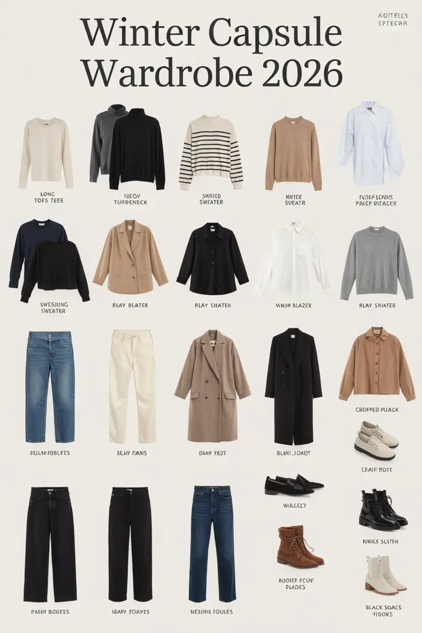 Chic Capsule Wardrobe Outfits 2026 — Minimalist & Seasonal Style Ideas