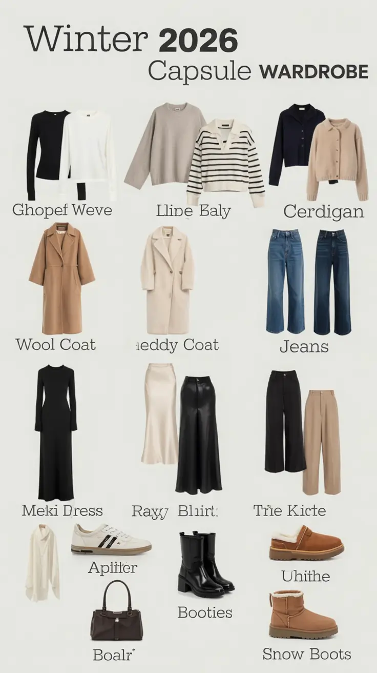 Chic Capsule Wardrobe Outfits 2026 — Minimalist & Seasonal Style Ideas