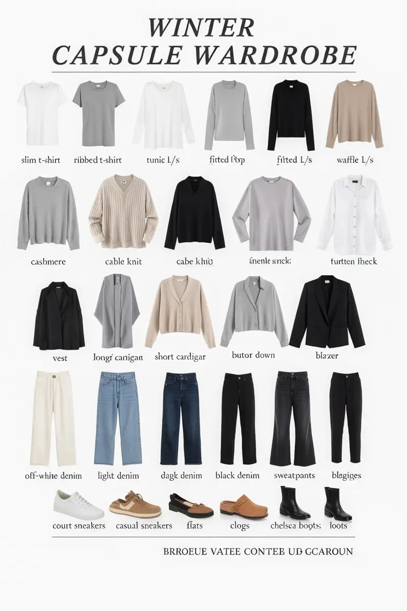 Chic Capsule Wardrobe Outfits 2026 — Minimalist & Seasonal Style Ideas