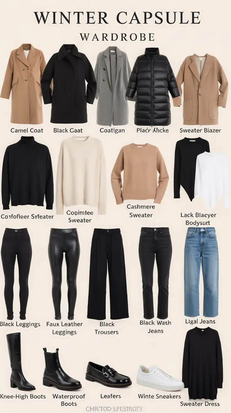 Chic Capsule Wardrobe Outfits 2026 — Minimalist & Seasonal Style Ideas