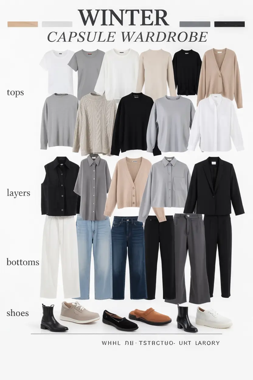 Chic Capsule Wardrobe Outfits 2026 — Minimalist & Seasonal Style Ideas